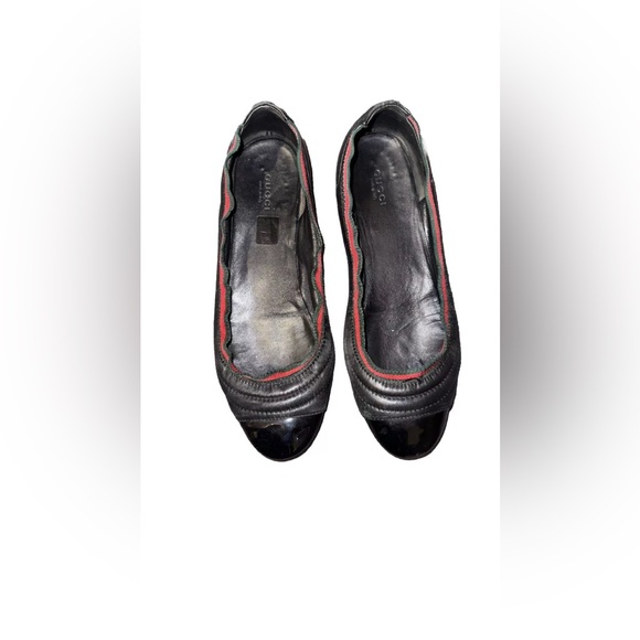 Gucci Shoes - Gucci Leather Women's Ballet Flats BREHAT Made In Italy Size Wide 10 AUTHENTIC